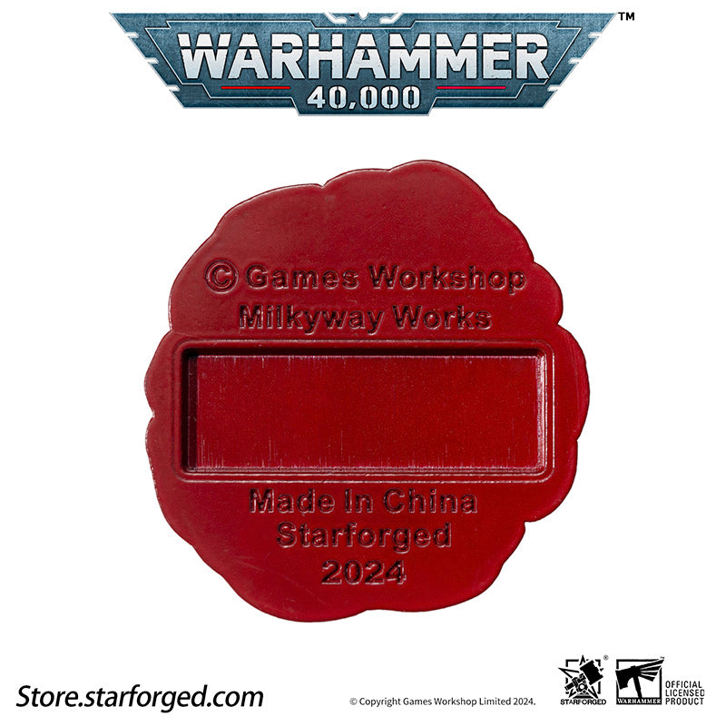 Warhammer 40000 Black Templars Purity Seals Cross badge Starforged
Purity Seals can be used in three ways: as a brooch, as an adhesive patch, and as a Velcro. Now you can enjoy the above functions by purchasing any style
Purity Seal: Black Templars
Purity seals are borne by various Imperial troops, applied to weapons, armor and vehicles.
They usually take form of wax seal and parchment which inscribed with declarations and prayers.
The two parchments attached is inscribed with Vows of the Black Templars